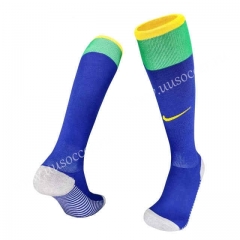 2022-23 World Cup Brazil Away Blue Thailand Soccer Socks