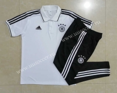 2022-23 Germany White Thailand Polo Uniform-815