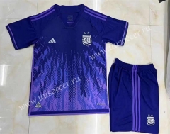 2022-23 Argentina  Away Purple Soccer Uniform-718