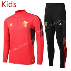 2022-23 Flamengo  Red Kids/Youth Tracksuit Unifom-GDP