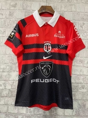 2022-23 Toulouse Red & Black Rugby Shirt