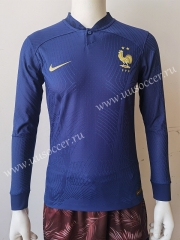 Player version 22-23 France Home Blue Thailand Soccer Jersey AAA-c1046