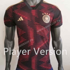Player Version 2022-23 World Cup  Germany Away Black& Red  Thailand Soccer Jersey-518