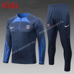 2022-23 Paris SG Royal Blue Kids/Youth Tracksuit Unifom-815