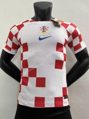 Player Version 2022-23 World Cup Croatia Home White &Red Thailand Soccer Jersey-888