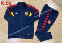 2022-23  Arsenal Royal Blue Kids/Youth Thailand Soccer Jacket Uniform -GDP