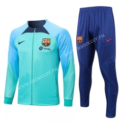 2022-23 Barcelona Green Soccer Jacket Uniform -815