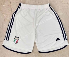 2023-24  Italy Away White Thailand Soccer Shorts-6794