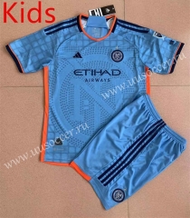 2023-24 New York City Home Blue  kids  Soccer Uniform-AY