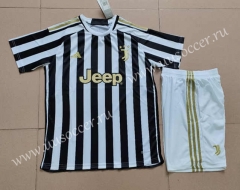 2023-24 Juventus Home White&Black  Soccer Uniform-718