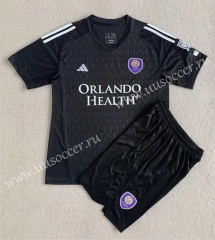 2023-24  Orlando City Goalkeeper Black Soccer Uniform-AY