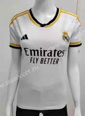 2023-24 Real Madrid Home White Thailand Female Soccer Jersey AAA-708