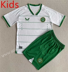 23-24  Ireland Away White Kid/Youth Soccer Uniform-AY
