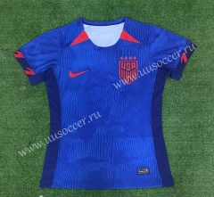 2023-24 USA Away Blue Female Thailand Soccer Jersey-416