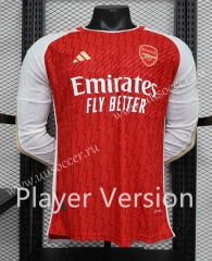 Player Version 2023-24 Arsenal Home Red Thailand LS Soccer Jersey AAA-888
