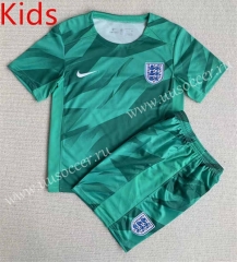 2023-24 England Goalkeeper Green  Kids/Youth Soccer Uniform-507