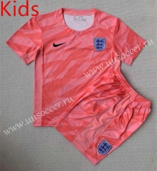 2023-24 Scotland Goalkeeper Pink kids Soccer Uniform-AY