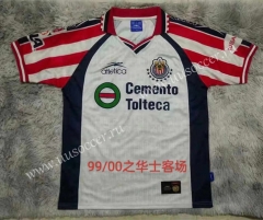 99-00 edition Deportivo Guadalajara  Away White  Thailand Soccer Jersey AAA-9755
