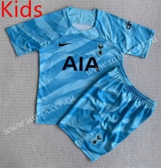 2023-24 Tottenham Hotspur goalkeeper Blue  Youth/Kids Soccer Uniform-AY