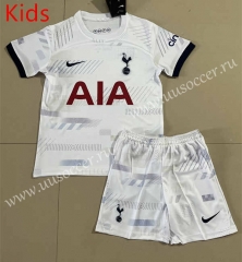 2023-24 Tottenham Hotspur Home White  Youth/Kids Soccer Uniform-506