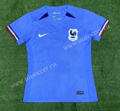 2023-24 France  Away Blue  Female Thailand Soccer Jersey-416