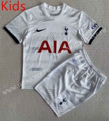 2023-24 Tottenham Hotspur Home White  Youth/Kids Soccer Uniform-AY