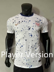Player Version 2023-24 USA Home White Thailand Soccer Jersey-4691