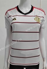 2023-24 CR Flamengo Away White Thailand Women Soccer Jersey AAA-708