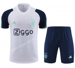 2023-24 Ajax White Soccer uniform-7411