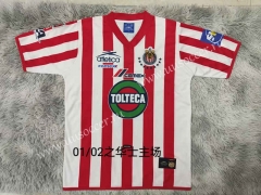 01-02 edition Deportivo Guadalajara Home Red& White  Thailand Soccer Jersey AAA-9755