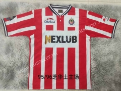 95-96 edition Deportivo Guadalajara Home Red& White  Thailand Soccer Jersey AAA-9755
