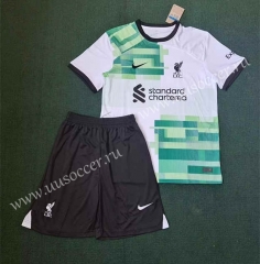 2023-24 Liverpool Away White&Green Thailand Soccer Uniform-3454