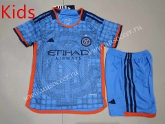 2023-24 New York City Home Blue  kids  Soccer Uniform-507