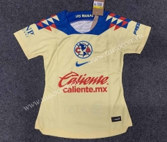 2023-24 Club America Home Yellow Female Thailand Soccer Jersey AAA-GB