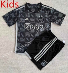 2023-2024 Ajax 2nd Away Black Kid/Youth Soccer Uniform-AY