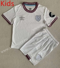 2023-2024 West Ham United Away White Kids/Youth Soccer Uniform-AY