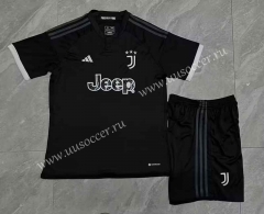 2023-24 Juventus Black  Soccer Uniform-9070