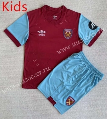 2023-24 West Ham United  Home Red  kids Soccer Uniform-AY