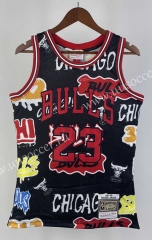 Retro Version 97-98 Chicago Bulls Mitchell&Ness Graffiti Black #23 NBA Jersey-311