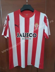 2023-24 Sporting de Gijón Home Red&White Stripe Thailand Soccer Jersey AAA-7T