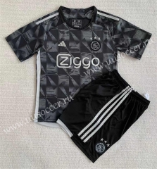 2023-2024 Ajax 2nd Away Black Soccer Uniform-AY