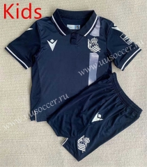 2023-24 Real Sociedad  Away Royal Blue Soccer kids Uniform-AY