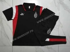 2023-2024 AC Milan Black Thailand Polo Uniform-815