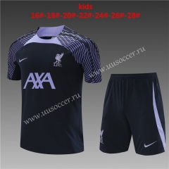 2023-2024 Liverpool Black Kids/Youth Soccer Uniform-418