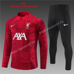 2023-24 Liverpool Red  Kids/Youth Soccer Tracksuit-411