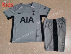 2023-2024 Tottenham Hotspur 2nd Away Grey kids/Youth Soccer Uniform-507