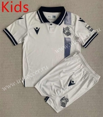 2023-24 Real Sociedad 2nd Away  White Soccer kids Uniform-AY