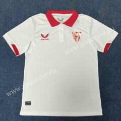 23-24 Sevilla White Thailand Polo Shirt-8430