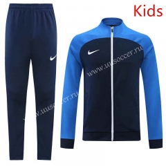 23-24 Nike Blue Thailand Kids/Youth Soccer Jacket Uniform-LH