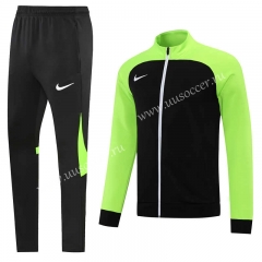 Nike Black&Green Thailand Kids/Youth Soccer Jacket Uniform-LH